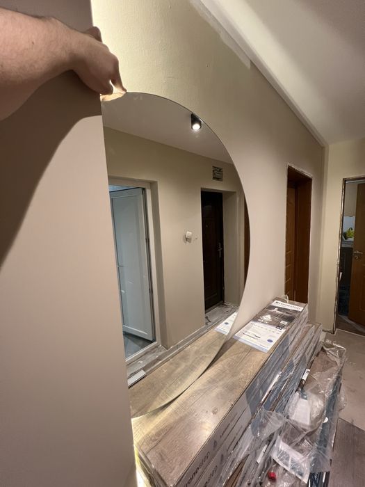 Огледало пресечен кръг. (Полумесец) 100х85.