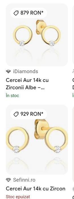 Cercei aur 585 noi