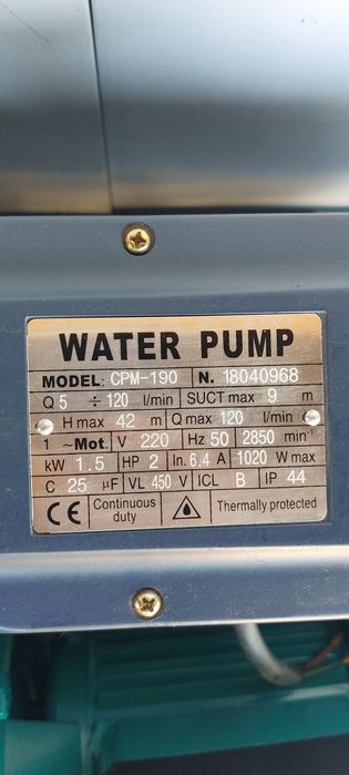 Градинска помпа за поливане. Центробежни водни помпи.
