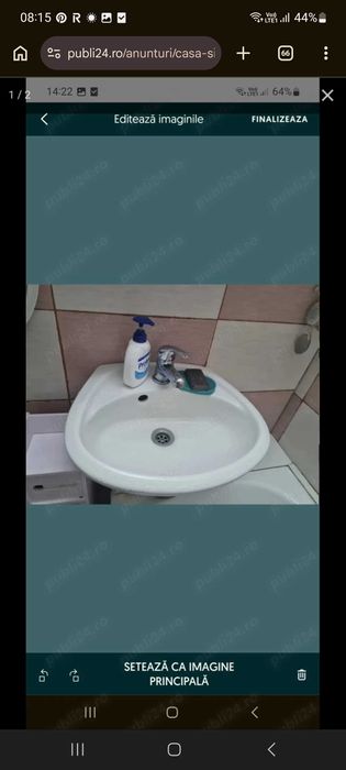 chiuveta oglinda baterie baie mica slim