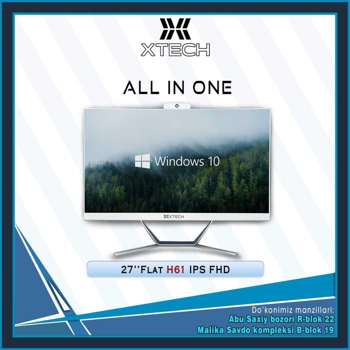 Monoblok XTECH IPS H61 Flat 24" 27"  diaganalli