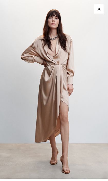 Дамска сатенена рокля Mango