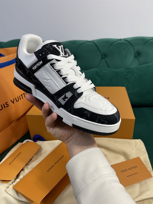 Adidasi Louis Vuitton piele naturala 100% Full Box colectie noua