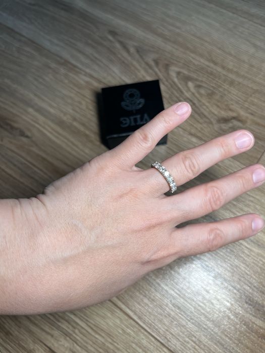 Кольцо ЭПЛ обручальное с бриллиантами