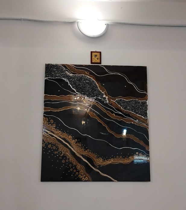 Flux de aur- Tablou din rasina epoxidica