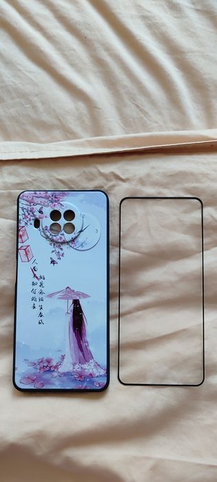 Чехол с защитным стеклом для сотки новый