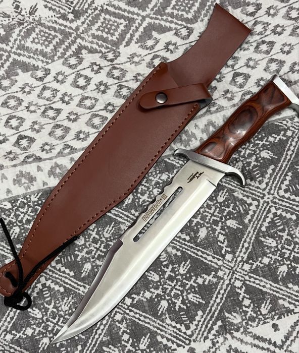 ловен нож тактически огромен лазерно заточен  RAMBO III за оцеляване