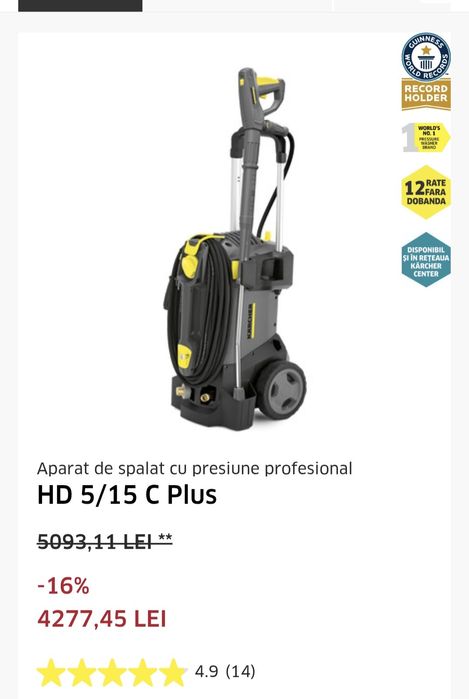 Aparat de spalat cu presiune profesional
H