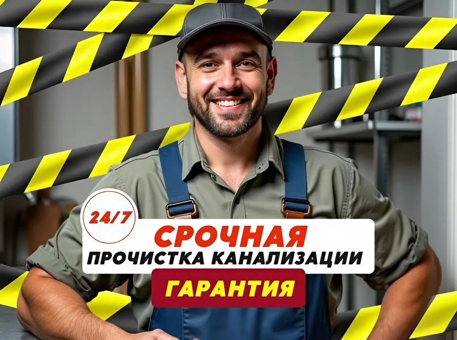 Сантехник Алматы, Прочистка канализации, засор. Услуги сантехника