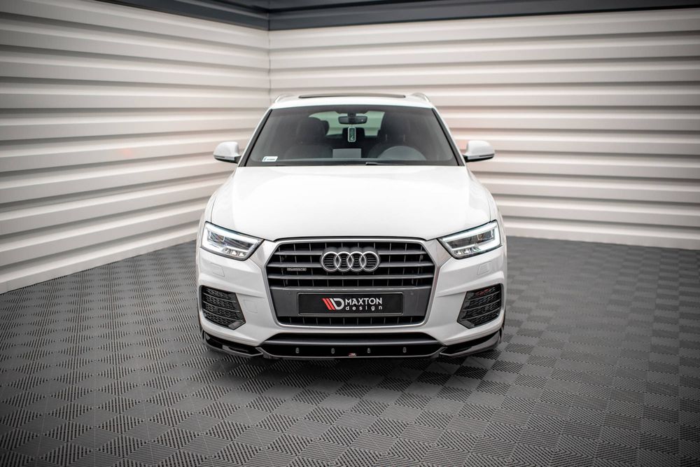 Спойлер за предна S-line броня Maxton design за Audi Q3 (2014-2018)