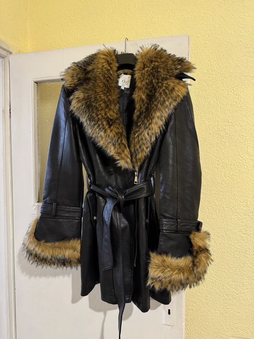 Кожено Яке С Пух