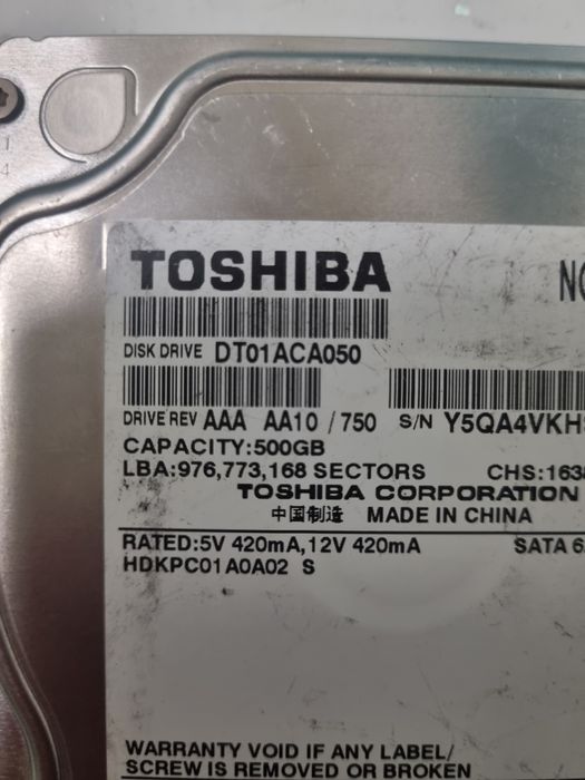 Vand Hard Disk 500 gb