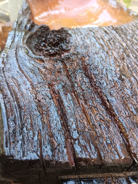 Chiuveta lemn vechi 100ani handmade extrem de rustic dim 75x30cm