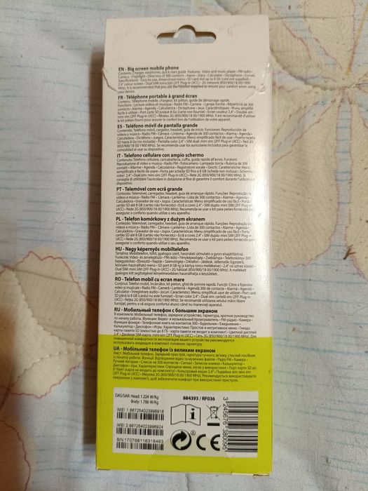 Telefon mobil GSM SelecLine, Dual SIM, Clasic cu Butoane Mari pentru Seniori - NOU / NEFOLOSIT