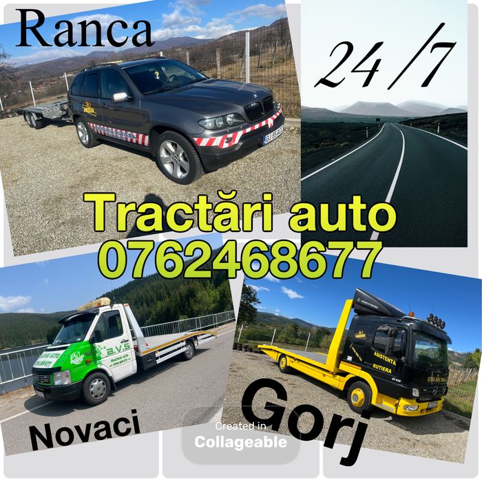 Tractari auto Transport utilaje Asistenta rutieră Novaci Ranca Gorj