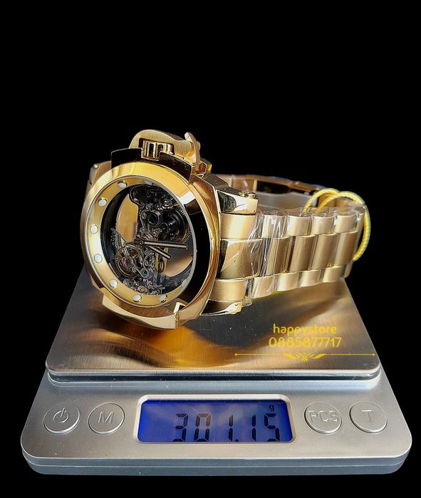 часовник INVICTA Coalition Forces Gold Skeleton Full metal automatic 5