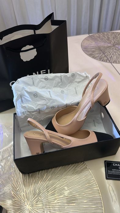 Туфли каблуки chanel слинбэки