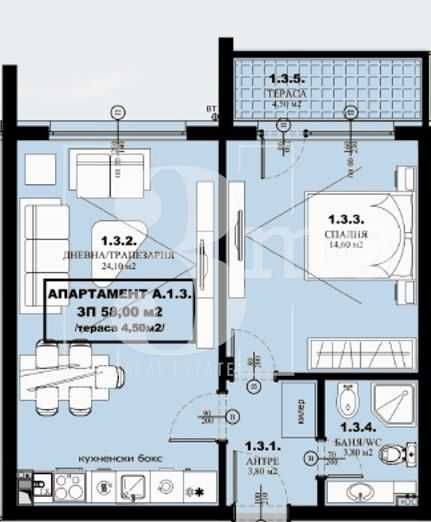Продава се Двустаен апартамент в Елин Пелин - 66 кв.м за 1556 €/кв.м - Снимка #3