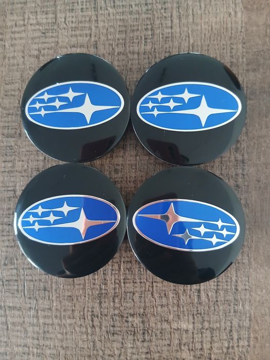 Капачки за джанти Субару черни декоративни тапи 52/55