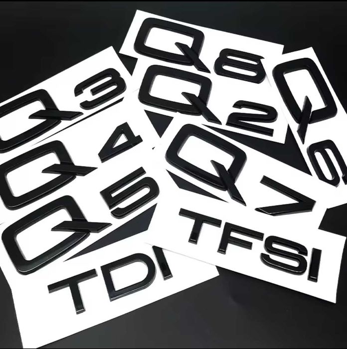 Embleme AUDI TDI TFSI A3 A4 A5 A6 A7 A8 Q3 Q5 Q7 Q8 Quattro Sline etc.
