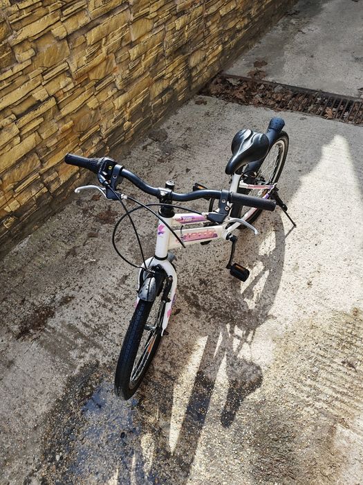 Детско колело Leader Happy 20" – бяло с лилаво, за момиче, в сравнител