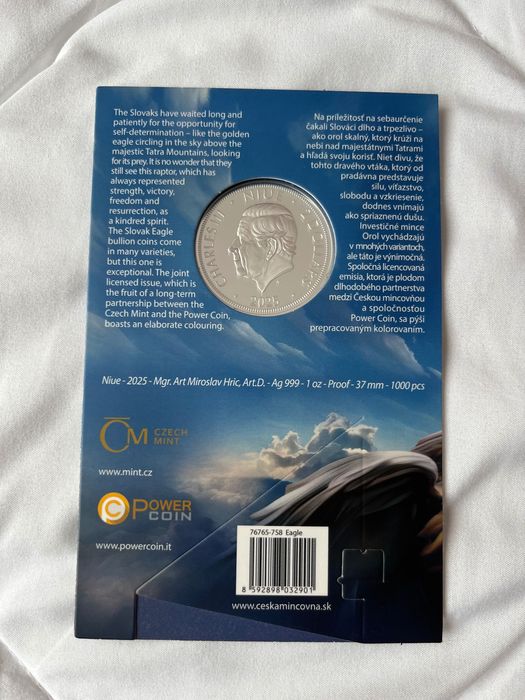Сребърна монета “Slovak Eagle”