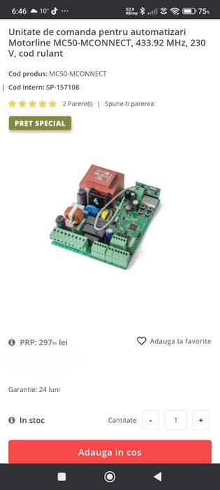 Unitate de comanda Mc 50 Motorline