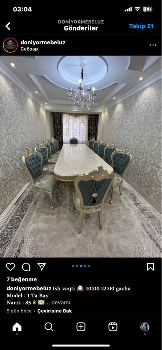 ЦЕХ дан Стол стулар, София ва Хуррам стулимз ёгочи ёнгок.