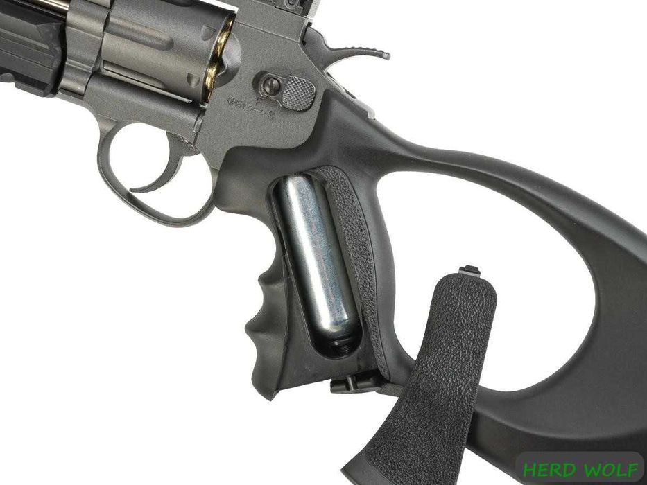 Pusca airsoft HERD WOLF -revolver 4J airsoft- 6 cartuse fara luneta
