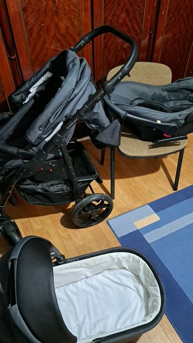Carucior krausman 3 in 1 combo max grey