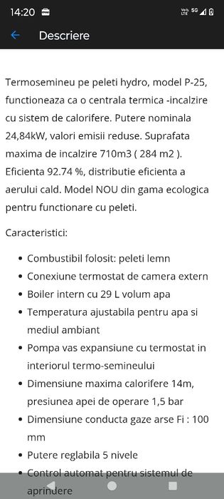 Termosemineu utilizat putin