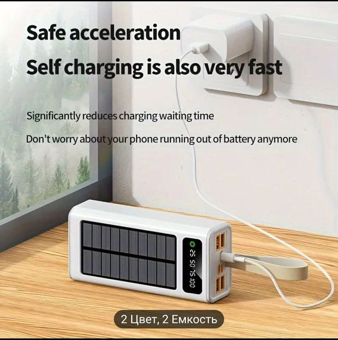 Солнечный Пауэрбанк 50000 mAh