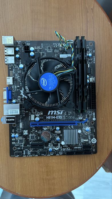 Kit placa de baza MSI H81M-E33 , procesor intel