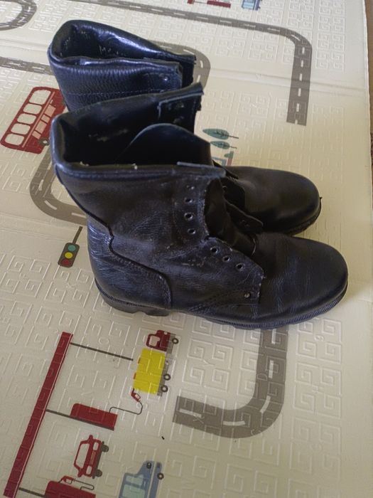 Зимние берцы кожа