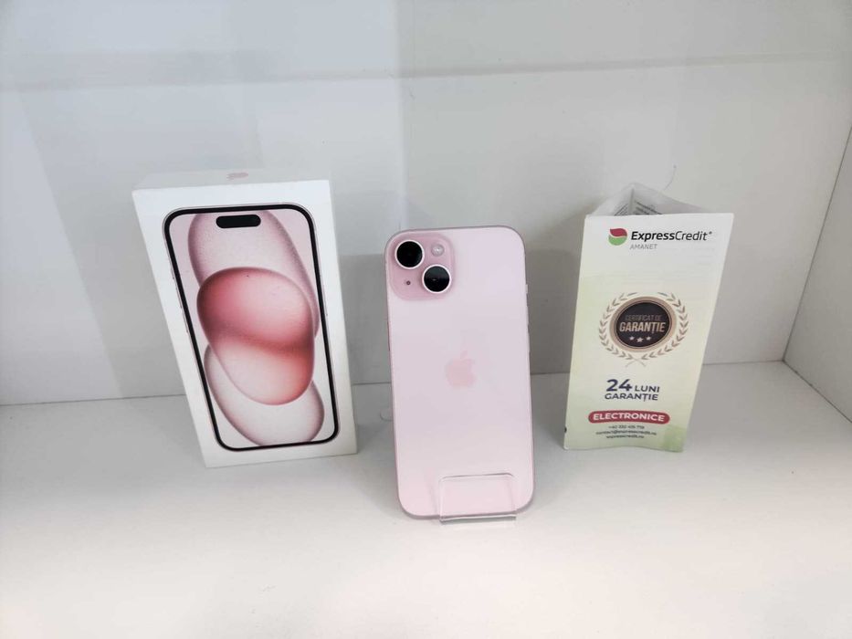 Telefon Apple Iphone 15 Baterie: 90% - 366 Cicluri (Ag8 Tudor/B75183) – Garantie 2 Ani!