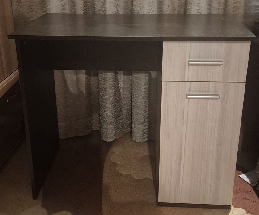 Малко бюро с чекмедже, ученическо, венге + дъб сонома