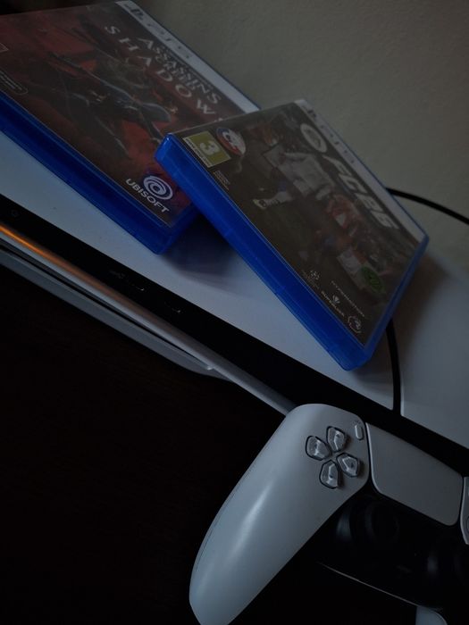 PS5 Slim Digital + Disc Drive + 2 jocuri +garanție 2 ani