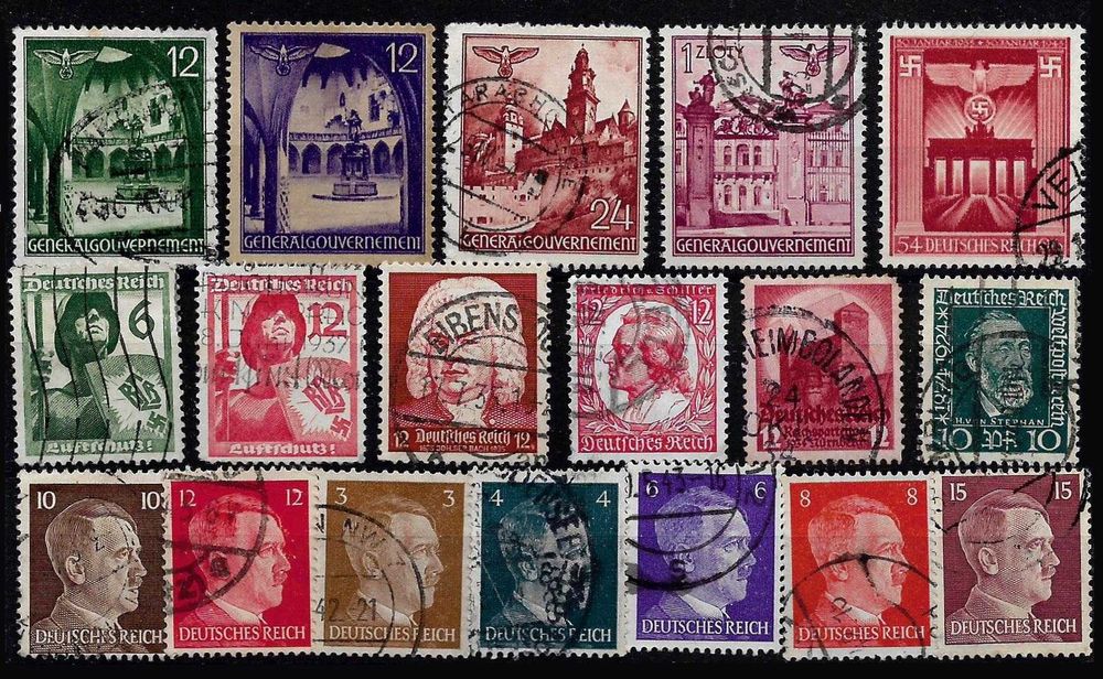 Super set de timbre interbelice si al doilea razboi mondial Germania