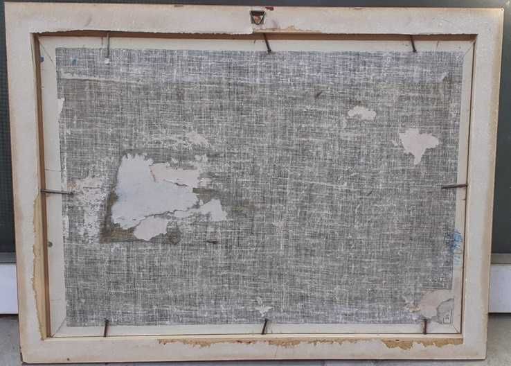 Tablou vechi - fortareata peste ape - semnat Bernea