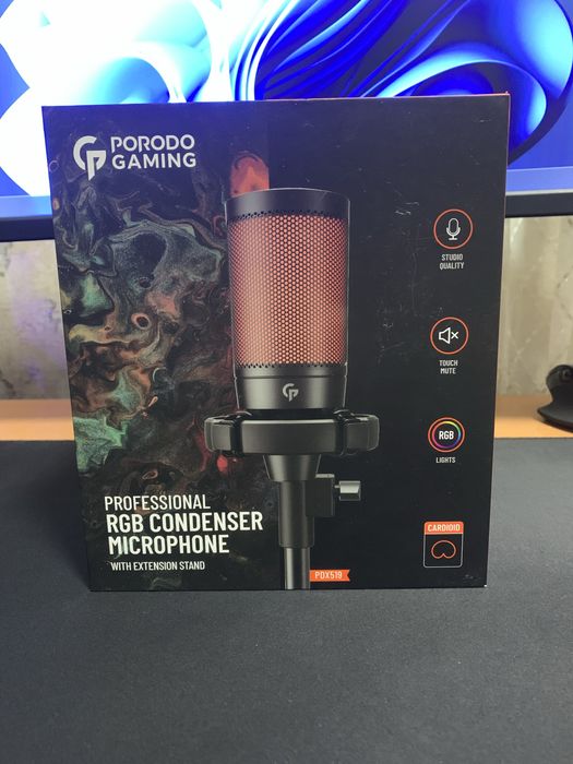 “Porodo RGB Gaming Mikrofon – Strimerlar uchun Professional Tanlov!”