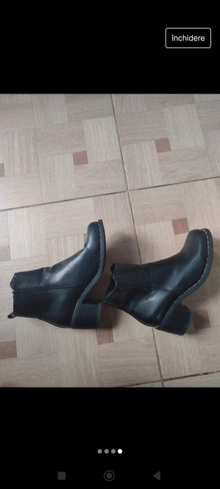 Cizme trei sferturi din piele