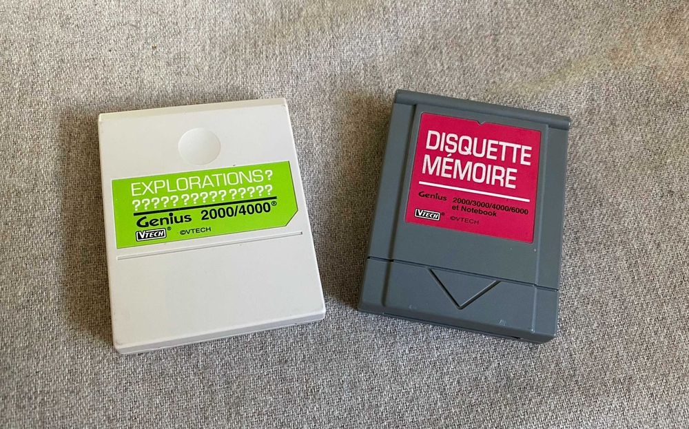 Cartus memorie calculator portabil Vtech Genius set de 2 vintage