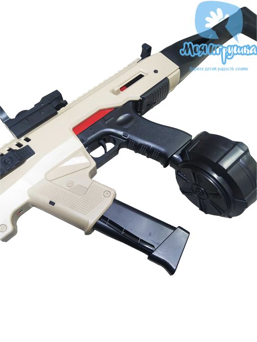 Пистолет автомат GLOCK с коллиматорным прицелом и фонарем в комплекте