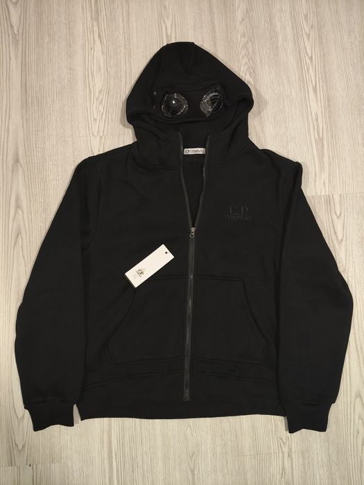 Hanorac CP Company Goggle Hoodie Full Zip Negru