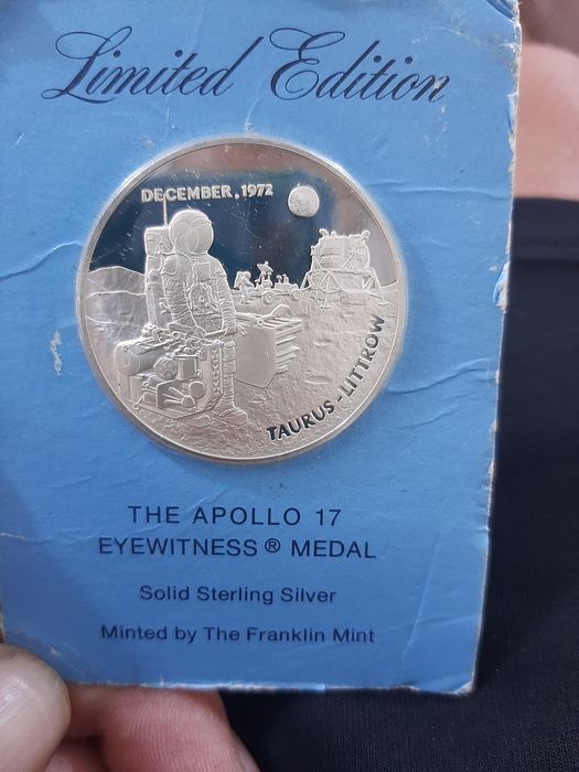 Сребърна монета APOLLO 17