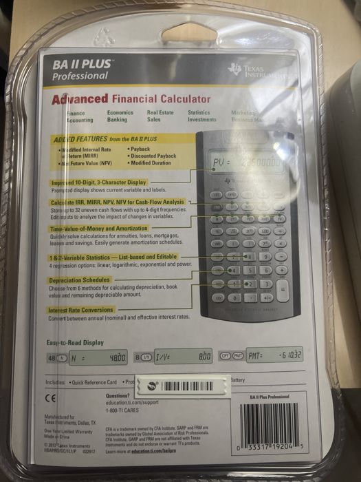 Калькулятор Texas Instruments BA II PLUS PROFESSIONAL Продам