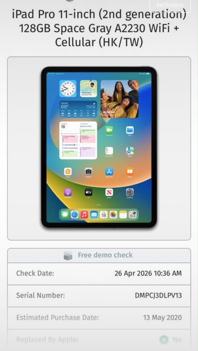 Apple iPad Pro 11 2020 A2230 cu Sim