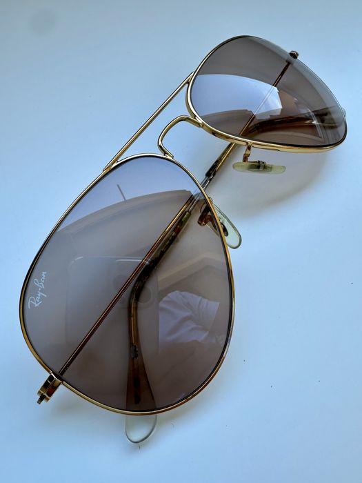 Винтидж авиатор очила 58 мм с оригинални Ray Ban B&L фотохромни лещи