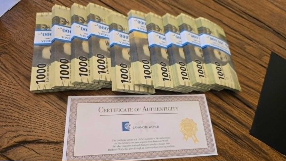 Pachet 1.000 bancnote UNC – 1.000.000 Rupii Indoneziene – consecutive – certificat autenticitate