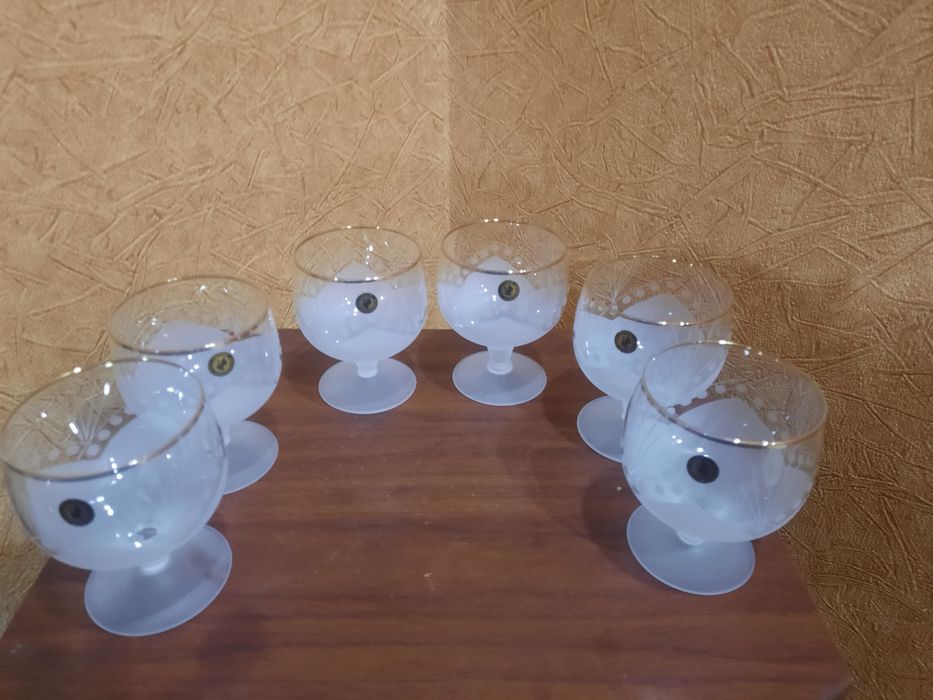 Абсолютно новый набор бокалов для крепких напитков, Гусь-хрустальный з